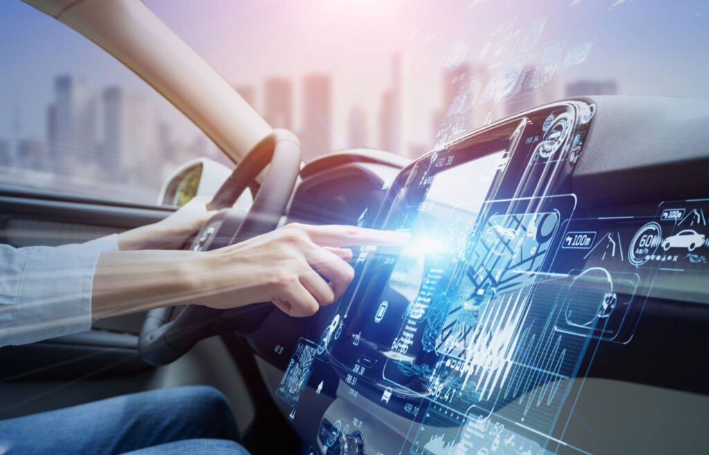 driver using car technology